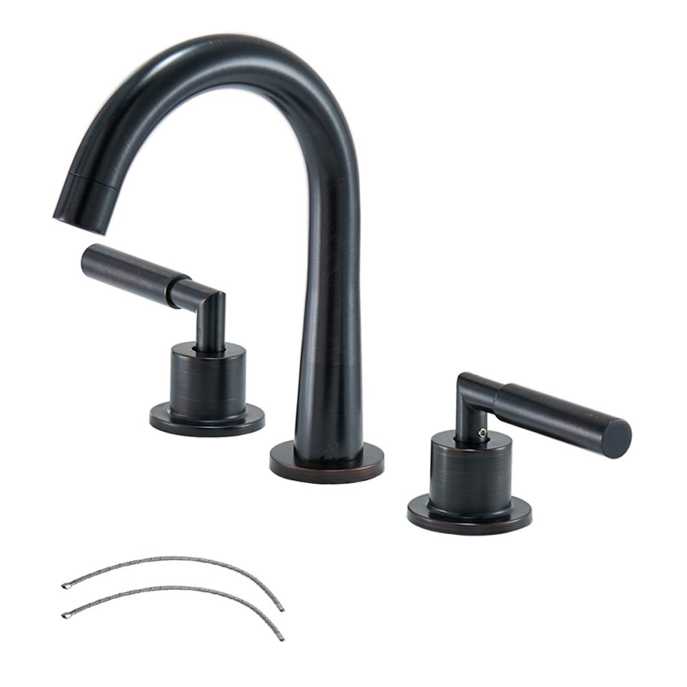 Size: Spout Reach 5.5 inches; Spout height 4.7 inches; Overall height7.1 nches Solid brass casting body construction, make the faucet durable. Provide installation accessories. Not include the pop up 