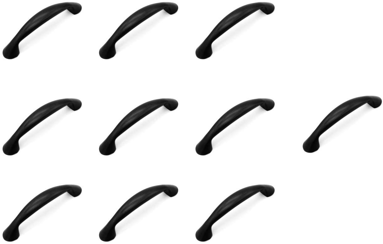 VESLA HOME Oil Rubbed Bronze Cabinet Hardware Footed Cabinet Pulls Cabinet Handles - 3 Inch (76mm) Hole Centers - 10 Pack Pulls VEOKWJ210010pack 