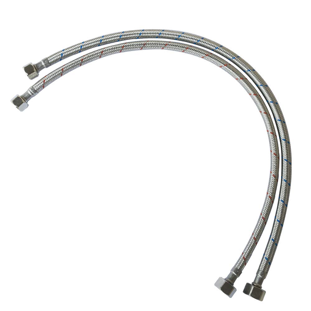               Click image to open expanded view                                                                                                 VESLA HOME 24-Inch Long Water Supply Hose Stainless Stee